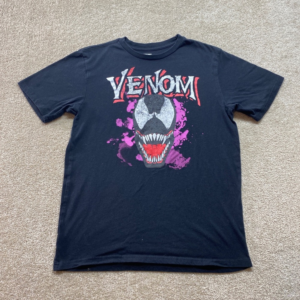 Marvel Venom Shirt Kids 2XL Black Short Sleeve Crew Neck Graphic Tee